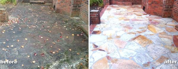 This was a patio that was not cleaned in over seven years.