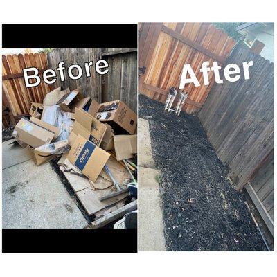 Side yard clean up in Rancho Cordova, CA