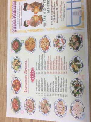 Menu shots