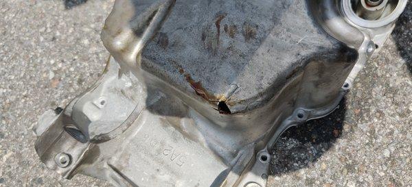 Crack Oil Pan