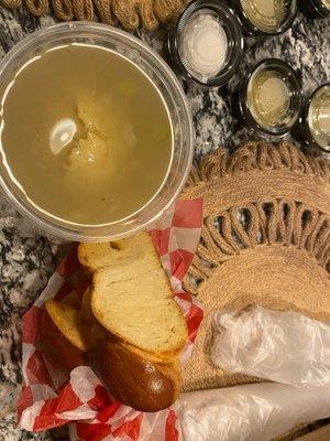 Matzah Ball Soup & Challah