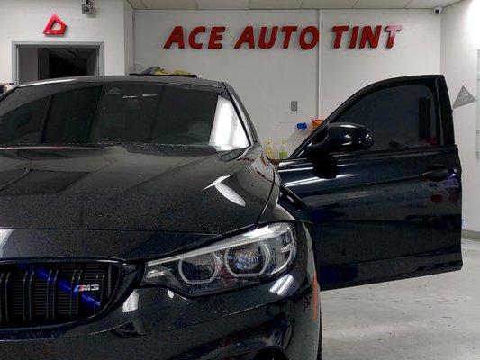 BMW M3 
Suntek Carbon 5 front doors
Suntek Carbon 45 windshield