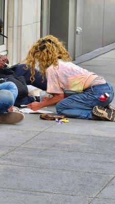 Heroin and meth on the street outside the station