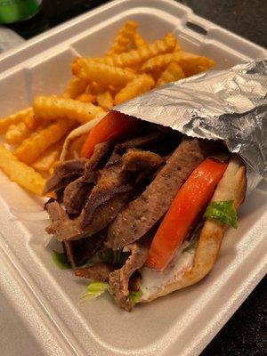 Classic Gyro and fries