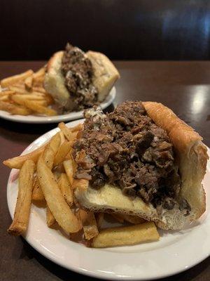 Philly Cheesesteak and Seasoned Fries