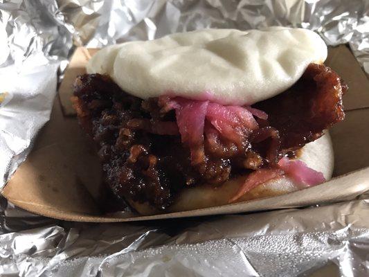 Soy-Ginger Korean Fried Chicken Bun