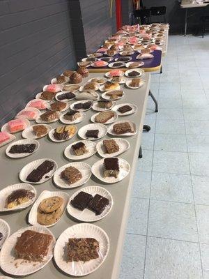 Plenty of home baked desserts