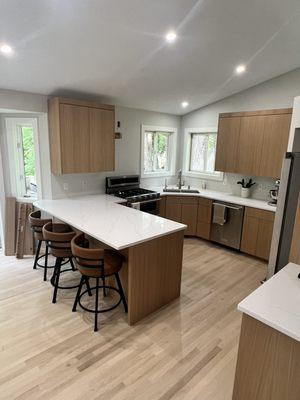 Beautiful cabinets and quartz countertop