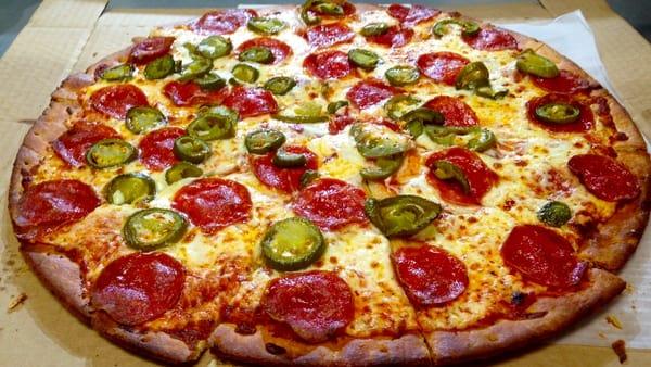 Thin Crust Pepperoni and Jalapeño $6.99