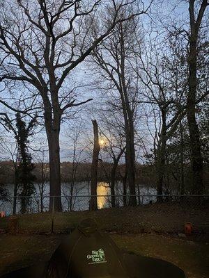 Beautiful moon on the lake