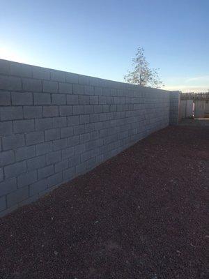 8 foot brick wall