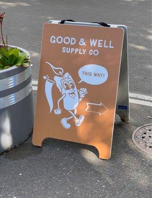 Sidewalk sign