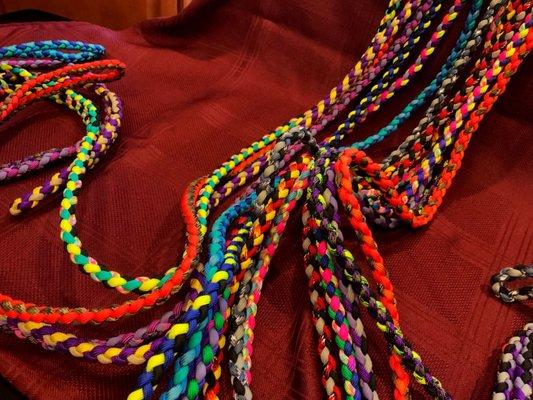 Everything needed to create bracelets, lanyards, pet colors, horse tack and many other items.