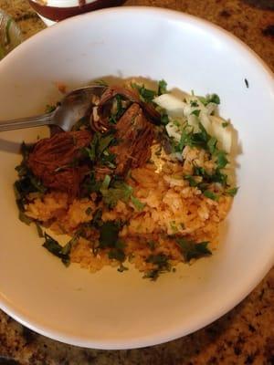 Birria y arroz