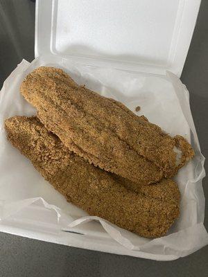 Catfish breakfast plate. Comes with 2 large filets!