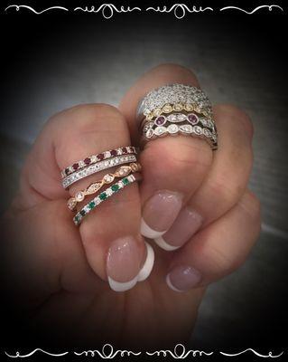 Stackable Rings #sparkleisthenewblack