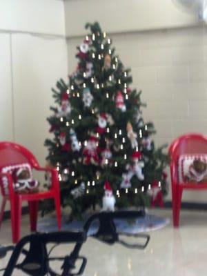 Christmas tree in the community room