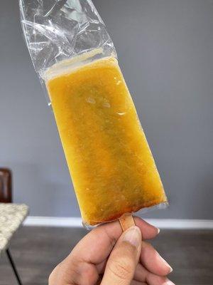 Mango and chamoy paleta