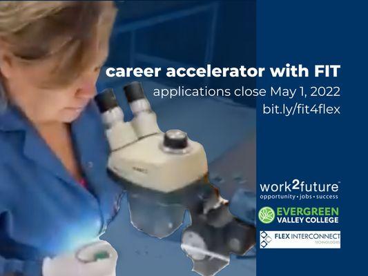 work2future is excited to announce the launch of a new career accelerator employment program at Flex Interconnect Technologies in Milpitas.