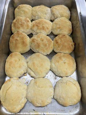 Fresh baked homemade butter biscuits