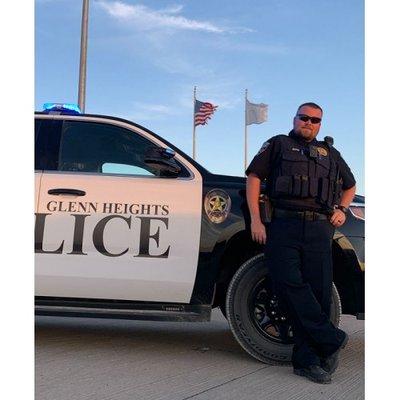 Glenn Heights Police Officer in Custom Nate's Ballistic Body Armor Vest and Carrier