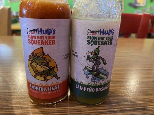 Two kinds of hot sauce