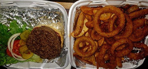 2/3 lb. Hamburger & Fudds Fries 'n Rings