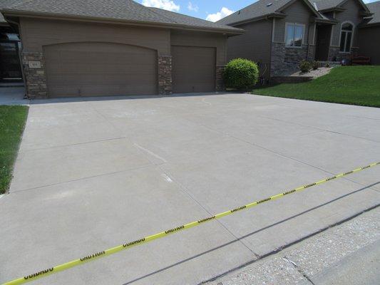 Caulked driveway