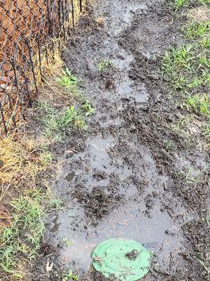 French drain after rain