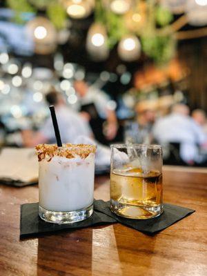 Coconut Margarita and Old Fashioned