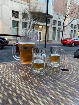 Stella pitcher $14. $4 pints