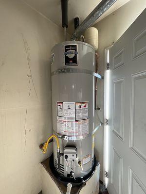 Bradford White gas hot water heater installed in Ontario