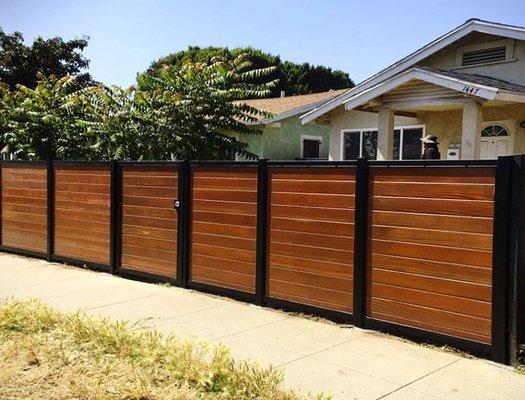 Wood and Metal Fence - Irvine, CA