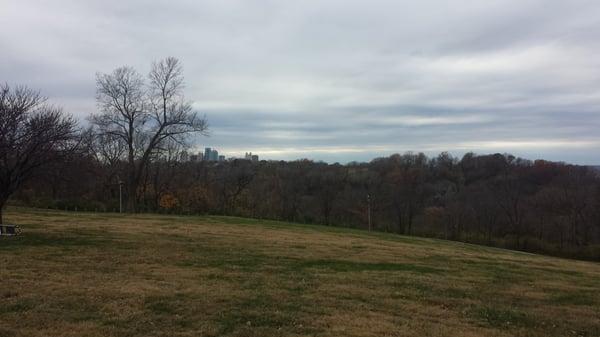 View of downtown, prior to entering Cliff Drive