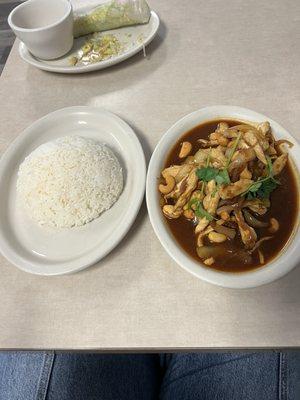 Fresh Spring Roll and Cashew Chicken