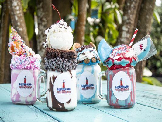 Try one of our EXTREME Milk Shakes
Unicorn, Brownie, Cookie Monster or Shark Bite