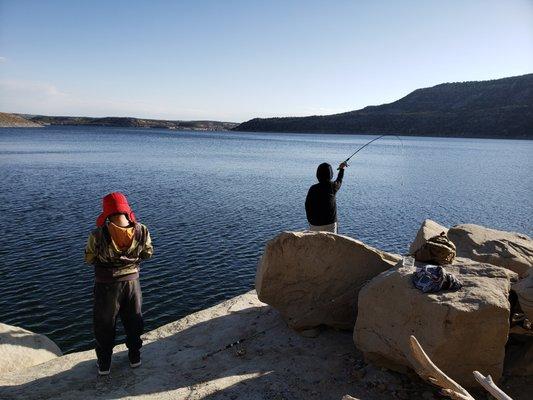 Fishing time after setting up camp site, we had a blast