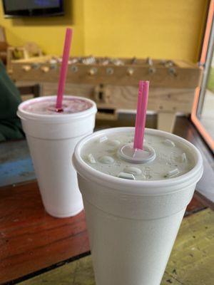 Pepino and Jamaica Agua Frescas