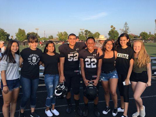 Freshman Football with Rosary friends