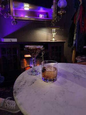 Espresso martini and old fashioned