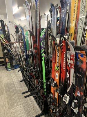 Lots of skis.