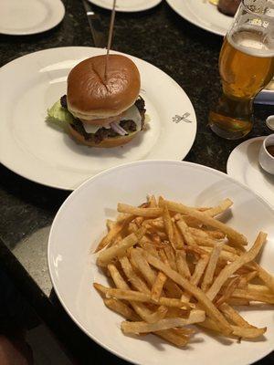 The waygu burger and fries!