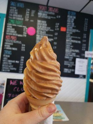 Twist with peanut butter dip