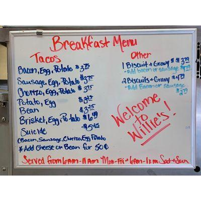 Breakfast menu. It's all amazing.