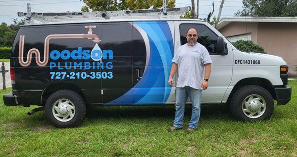 Woodson Plumbing Van & James Woodson