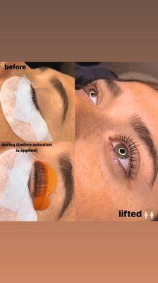 lash lift (lasts 4-6 weeks)