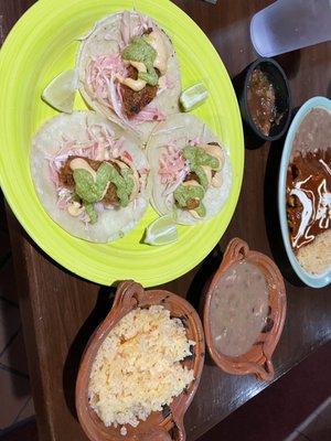 Tacos de Camaron Plate