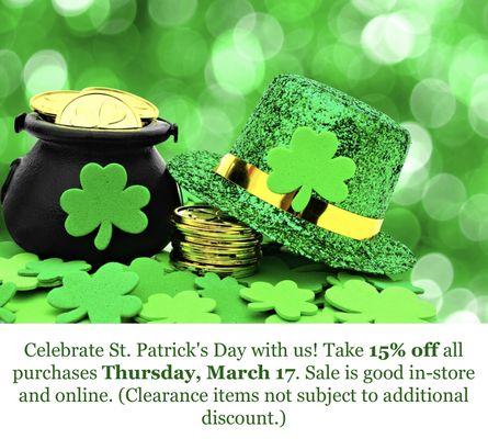 St. Patrick's Day Sale