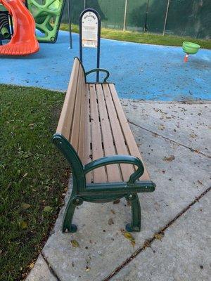 Bench by the playground