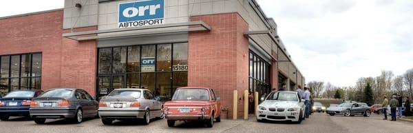 View of Orr Autosport BMW, AUDI, and MINI service and repair in Eden Prairie, MN.